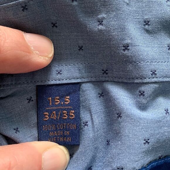 David Donahue button down long sleeve dress shirt sz 15.5 - Picture 8 of 12